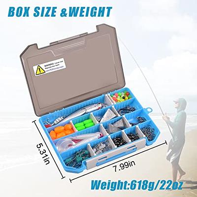 177pcs Portable Fishing Accessories Kit, Tackle Box Including Hook, Weight,  Sinker, Barrel Swivel, Luminous Bead Lightweight Storage Box FlySand Fishing  Set for Freshwater and Saltwater