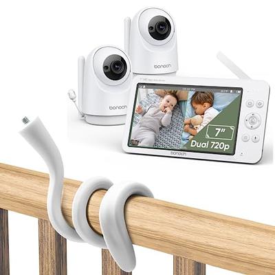 7Electronic Baby Monitor with 2 Camera Split Screen Pan Tilt 4X