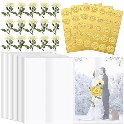 Yeaqee 50 Sets Pre Folded Vellum Jackets Set 50 Vellum Jackets for 5x7  Invitations and 50 Gold Wax Seal Stickers Translucent Vellum Paper Envelope  Seals for Wedding DIY Birthday Bridal Baby Shower - Yahoo Shopping