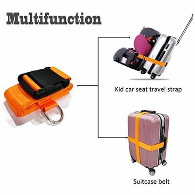  Car Seat Travel Belt, Car Seat Travel Strap to Convert Your Car  Seat and Carry-on Luggage into an Airport Car Seat Stroller & Carrier, High  Strength Nylon, Stainless Buckle-Free Carrying Case 