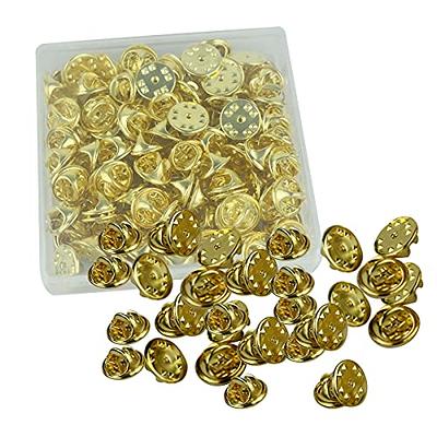 50PCS Locking Pin Backs Locking Pin Keepers Clasp, Metal Pin Locks Back for  Brooches Enamel Lapel Pins