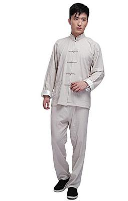 ZooBoo Vintage Chinese Wing Chun Kung Fu Uniform Martial Arts Tai Chi Suits  (Beige, S/165) - Yahoo Shopping