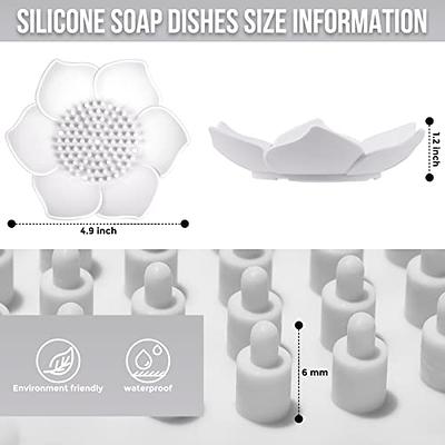 Lotus Shower Steamer Holders Silicone Soap Dish with Drain