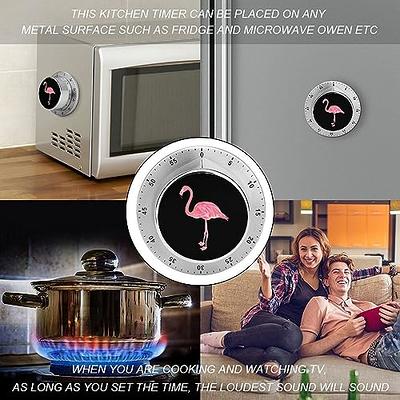 Pink Flamingo Bird Kitchen Timer Mini Timer Cooking Timer Clock