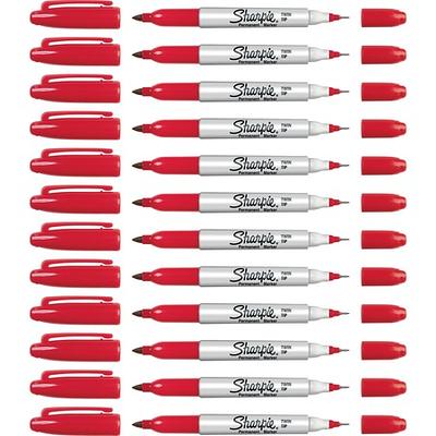 Sharpie® Twin-Tip Permanent Marker, Red