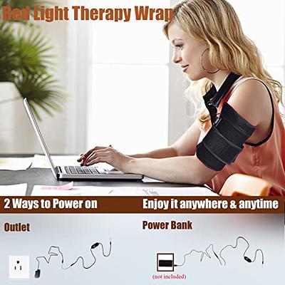 Dialudon Red Light Therapy Belt Infrared Light Therapy Device for Body Pain  Relief Adjustable Wearable Light Therapy Wrap for Waist Knee Back Joint