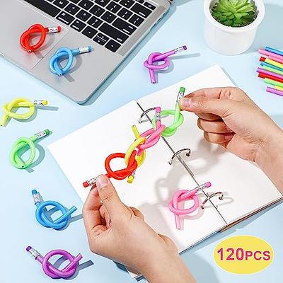 Seajan 120 Pcs 7 Inch 6 Colors Flexible Soft Fun Pencils for Kids Colorful Bendy  Pencils