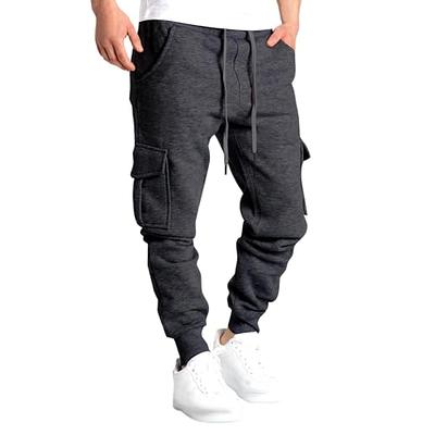  Men's Heavyweight Fleece Cargo Sweatpants Stretch