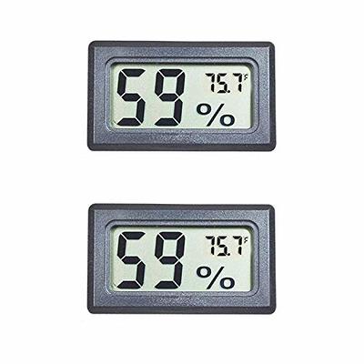 2Z 10-Pack Mini Digital Humidity Thermometer Hygrometer Temperature Meters  Gauge Indoor Lcd Display for Guitar Reptile Greenhouse Humidor Cigar Home  Room Black 