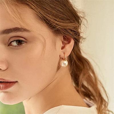 HUGE TOMATO Pearl Drop Earrings, 12mm Elegant Big Pearl Earrings 925 Sterling  Silver 14K Gold Plated Clasp for Women Fashion, Dangle Hoop Earrings for  Gift - Yahoo Shopping