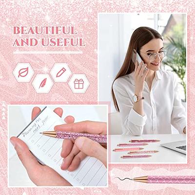 7 Pcs Fancy Pens for Women Cute Pens Sparkly Glitter Pens with 10 Pcs Black  Ink Refills Pretty Pen Gifts Journaling Pens for Girls Office School