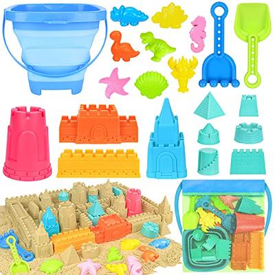 RACPNEL Collapsible Beach Toys for Kids Toddlers, Sand Bucket and