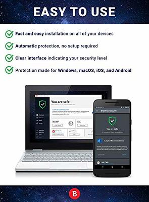 Bitdefender Total Security 2024 – Complete Antivirus and Internet Security  Suite – 5 Devices, 1 Year Subscription, PC/Mac