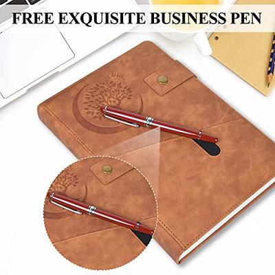 Lined Notebook Journal for Men Women -368 Pages B5 Large Leather