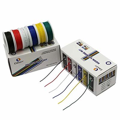 CBAZY Hook up Wire Kit (Stranded Wire Kit) 24 Gauge 6 Colors 32.8