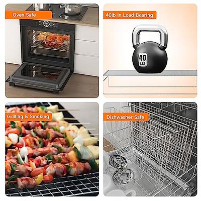 Kitchen Stainless Steel Heavy Duty Metal Wire Cooling, Cooking, Baking Rack  For Baking Sheet, Oven Safe up to 575F, Dishwasher Safe Rust Free | 9.7