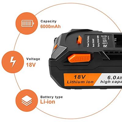 TenHutt 6.0Ah Replacement Lithium Battery for Black and Decker 18V