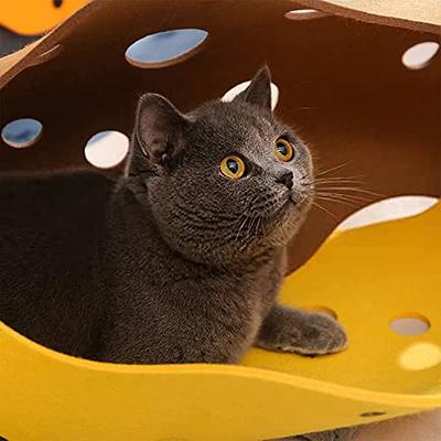 Cat Tunnel Felt Mat Toy Collapsible Cats Tube Toys Cave Nest DIY  Combination Play Tunnels Pet Interactive Toy for Kitten Rabbits