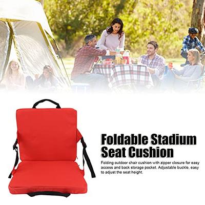 HFEHSKJ Red Foldable Seat, Portable Stadium Seat Cushion with Backrest,  Lightweight Padded Seat for Bleachers Indoor Outdoor Sports Camping  Traveling Hiking - Yahoo Shopping