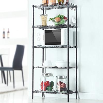 VEVORbrand 4-Tier Shelf Stainless Steel Shelving 330LB Capacity per Shelf  Commercial Standing Shelf Unit for Kitchen, Office, Garage Storage