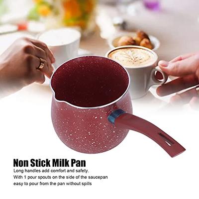 Non-Stick Milk Pan Aluminium Saucepan Induction Spout Tea Pan Saucepan Milk  Pot