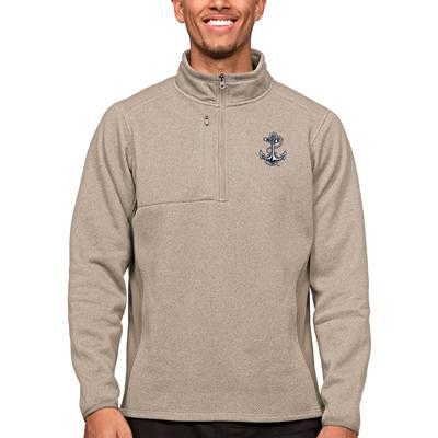 Buffalo Bills Antigua Bender Quarter-Zip Pullover Top - White/Navy