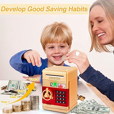 Kids Coin Bank Metal Lovely Piggy Toddler Money Savings Mini