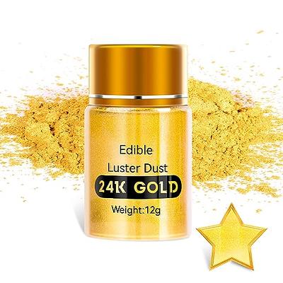 Edible Luster Dust,Gold Luster Dust 12g Food Grade Metallic