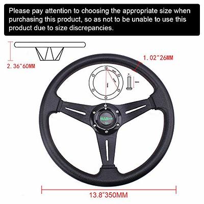 RASTP 13.8”/350mm 6 Bolts Racing Steering Wheel with Sim Racing
