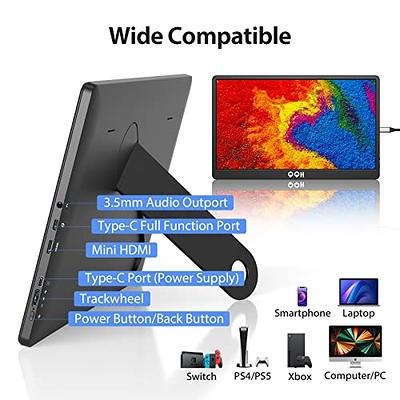 120Hz 18.5 Portable Monitor 1920*1080 HDMI USB C Gaming Monitor For Xbox  Switch