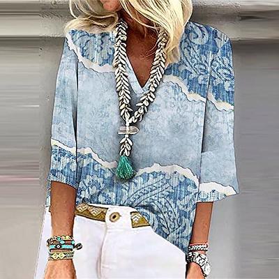 3/4 Sleeve Blouses for Women, T Shirts for Women Trendy, Corset Tops for  Women, Summer Tops for Women 2023, Summer Tops for Women, Business Casual