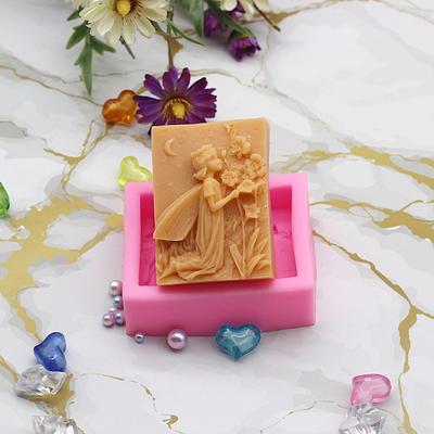 Lovely Fairy Soap Mold Silicone Lotion Bar Handmade Making Tool