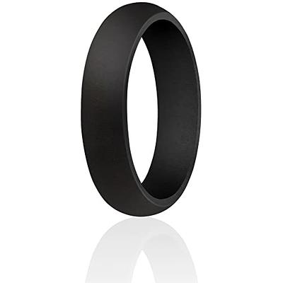 ThunderFit Women's Silicone Wedding Ring - Rubber Wedding Band - 5.5mm  Wide, 2mm Thick