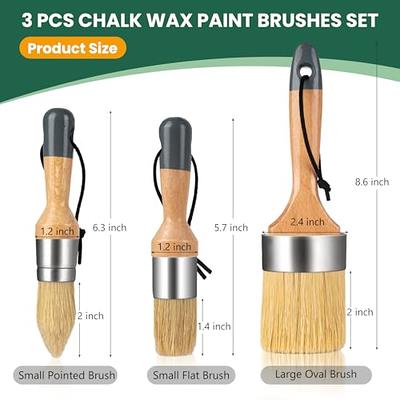 CoatPro Twools Chalk and Wax Paint Brush Set, Chalk Paint Brushes for  Furniture, Painting or Waxing, Milk Paint, Natural Bristles, 1 Large Oval  Brush and 2 Small Round Brushes - Yahoo Shopping