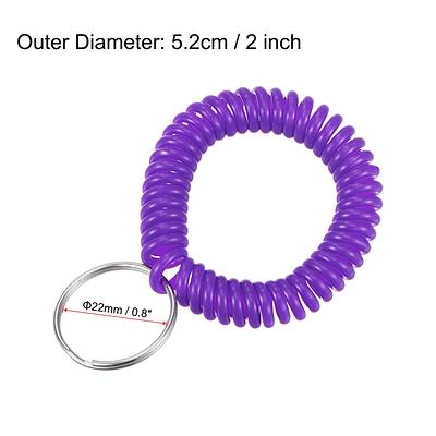 Candy Color Bracelet Keychain Spiral Wrist Coil Keyring For Men Women  Sports Gym Pool Beach Wristbands Car Key Chain Accessorie