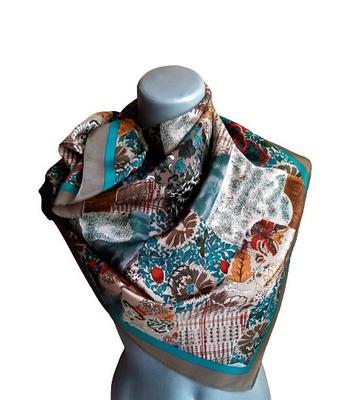 Vintage Silk Scarf Head Wrap