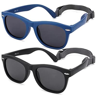 COASION Bendable Flexible Polarized Baby Sunglasses with Strap for Newborn  Infant Boys Girls Age 0-24 Months CA9018 (Matte Black/Gray+Matte Blue/Grey)  - Yahoo Shopping
