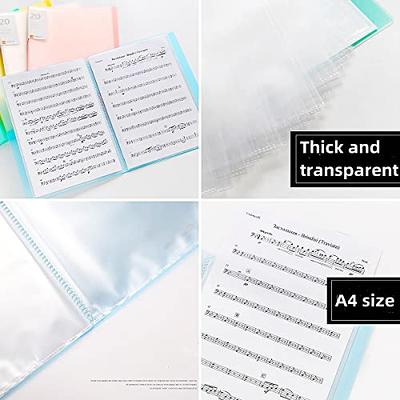 Dunwell Clear Plastic Folders Sleeves (12 Pack, Assorted Colors) - Plastic Sleeves for Paper 8.5x11, Transparent Project Folders with Plastic Paper