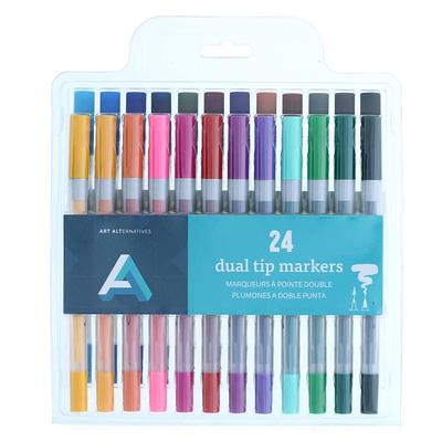 Loomini, Assorted Colors, 80 Color Dual Tip Art Markers Set, 1 set