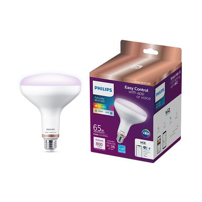Philips Smart Wi-Fi Connected LED 60-Watt A19 Light Bulb, Frosted Color &  Tunable White, Dimmable, E26 Medium Base (2-Pack)