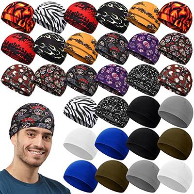 Men Moisture Wicking Beanie Hat Helmet Liner Sport Skull Cap