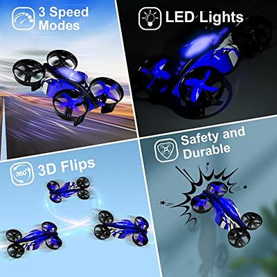 Heygelo Mini Drones for Kids with 3 Batteries, LED RC Drone Flying Toys  with Colorful Lights, S60 Small Quadcopter Helicopter, Propeller Full  Protect