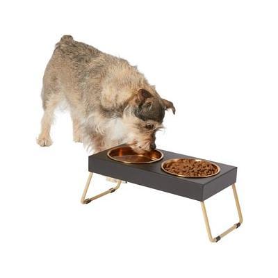 Frisco Wooden Elevated Dog & Cat Diner, 2-Cup