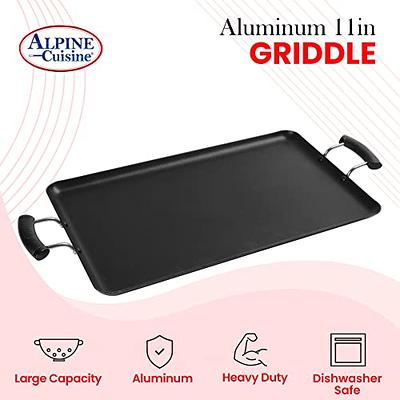 Alpine Cuisine Aluminum Griddle Pan 19x11in, Nonstick Coating & Heat  Resistant