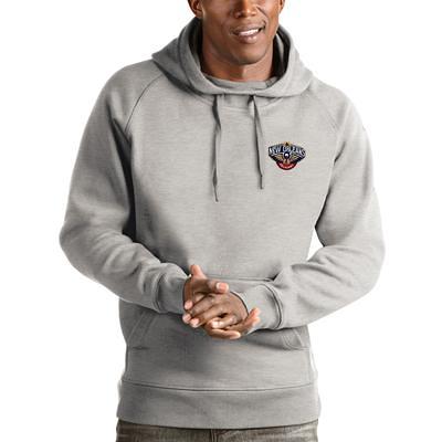 New York Jets Antigua Victory Pullover Hoodie - Heather Gray