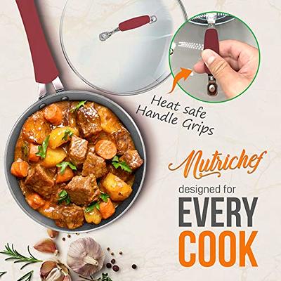 NutriChef 8'' Small Fry Pan - Stylish Kitchen Cookware with Elegant Diamond  Pattern, Non-Stick - Yahoo Shopping