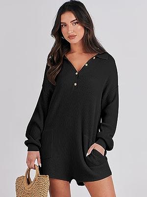  ANRABESS Women One Piece Pajamas Sweater Rompers 2024 Spring  Fashion Around House Lounge Outfits Long Sleeve Knit Cute Jumpsuits Comfy  Maternity Loungewear Trendy Clothes 1185baishise-S : Clothing, Shoes &  Jewelry