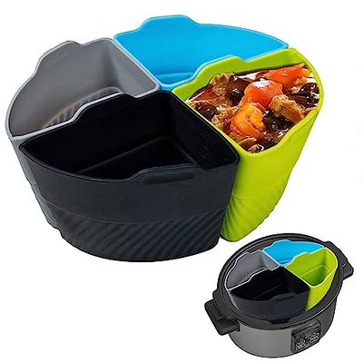 Slow Cooker Divider Silicone Liners, 7 Qt Crockpot and Slow Cookers  Compatible, Cook Two Dishes At Once - Easy Cleanup Dishwasher, BPA Free 7  Quart Fit with Crock Pot Black Liners - Yahoo Shopping