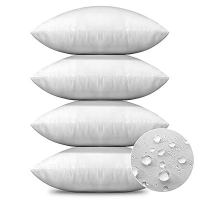 Fixwal 18x18 Inches Outdoor Pillow Inserts Set of 6, Waterproof Decorative  Throw Pillows Insert, Square Pillow Form for Patio, Furniture, Bed, Living