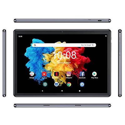 10 inch Tablet Android 13 Tablets, 8GB (4+4) RAM 128GB ROM 1TB Expand,  1280x800 IPS HD Screen, Quad Core Processor, WIFI6, Dual Camera, 6000mAh,  BT, Tablet PC (Black)